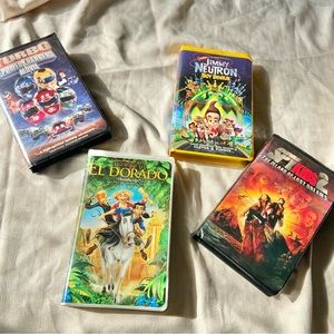 VHS Tapes Bundle Lot Jimmy Neutron Spy Kids 2 Power Rangers El Dorado Vintage